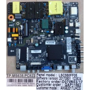 AKAI AK552017UHDS MAIN BOARD TP.MS638.PC822 U17072868